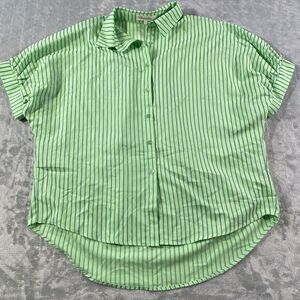 Ultramarine‎ Popover Shirt Womens Small Green Boho Casual Resort Preppy Casual